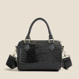 Small Handbag Women's Fashion Shoulder Crossbody Bag Solid Color Black