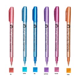Metallic Markers Pens Color Silver Gold Paint Pens for Black Paper, Glass, Rock Painting, DIY Scrapbook Album