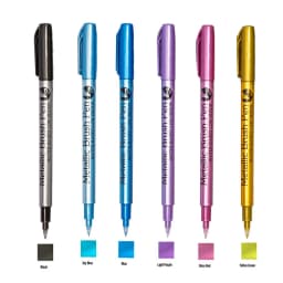 Metallic Markers Pens Color Silver Gold Paint Pens for Black Paper, Glass, Rock Painting, DIY Scrapbook Album