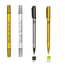 Metallic Markers Pens Color Silver Gold Paint Pens for Black Paper, Glass, Rock Painting, DIY Scrapbook Album
