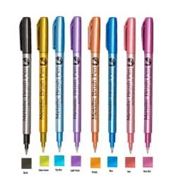 Metallic Markers Pens Color Silver Gold Paint Pens for Black Paper, Glass, Rock Painting, DIY Scrapbook Album