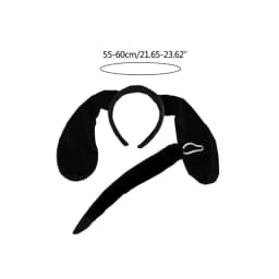 Rabbit Ears Headband Plush Bunny Ear Dog Ears and Tail for Kids and Adults