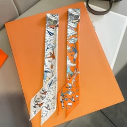 2024 Versatile New Plant Jungle Ladies Pointy Ribbon Bag Handbag Handle Ribbon Scarf Package Band Hair Head Handle ribbon scarf
