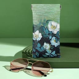 Fashion Women's Portable Printed Glasses Storage Bag Travel Sunglasses Sunglasses Portable Shrapnel Automatic Closure Storage Bo