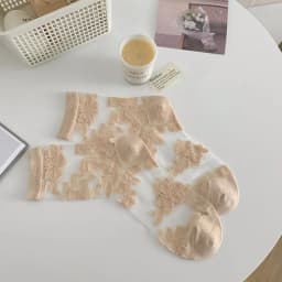 Women's Socks Spring Summer Thin Cotton Socks Lace Flower Silk Fairy Stockings Hollowed Out Breathable Fashion Socks Wholesales