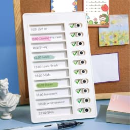 2 Pack Kids Chore Chart with 10 Papers Chore Chart Plastic Checklist Board To Do List for Home Routine Planning Blank Paper