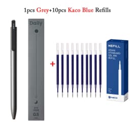 Kaco DAILY Gel Ink Pen 0.5mm Fine Point, Retractable Metal Clip ABS Writing Pens School Teacher Gift Student Stationery Supplies