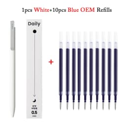 Kaco DAILY Gel Ink Pen 0.5mm Fine Point, Retractable Metal Clip ABS Writing Pens School Teacher Gift Student Stationery Supplies