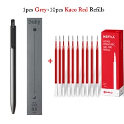Kaco DAILY Gel Ink Pen 0.5mm Fine Point, Retractable Metal Clip ABS Writing Pens School Teacher Gift Student Stationery Supplies