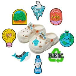 1-9pcs Reduce Reuse Recycle Save Earth Forest PVC Shoe Charms Buckle Wristbands Hole Slipper Accessories Decorations Kid Gift