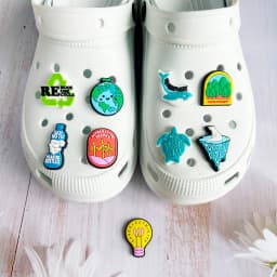 1-9pcs Reduce Reuse Recycle Save Earth Forest PVC Shoe Charms Buckle Wristbands Hole Slipper Accessories Decorations Kid Gift