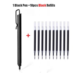 Kaco KLIP Metal Signature Pen 0.5mm Black Ink Boligrafo Gel Business Stylos With Pen Clip School Office Meeting Writing Supplies