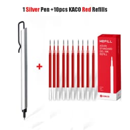 Kaco KLIP Metal Signature Pen 0.5mm Black Ink Boligrafo Gel Business Stylos With Pen Clip School Office Meeting Writing Supplies