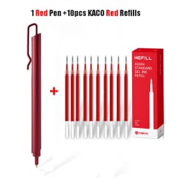 Kaco KLIP Metal Signature Pen 0.5mm Black Ink Boligrafo Gel Business Stylos With Pen Clip School Office Meeting Writing Supplies