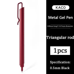 Kaco KLIP Metal Signature Pen 0.5mm Black Ink Boligrafo Gel Business Stylos With Pen Clip School Office Meeting Writing Supplies