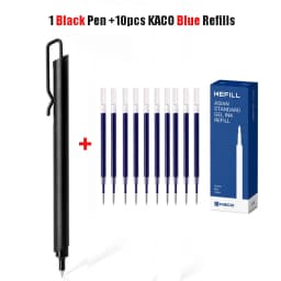 Kaco KLIP Metal Signature Pen 0.5mm Black Ink Boligrafo Gel Business Stylos With Pen Clip School Office Meeting Writing Supplies