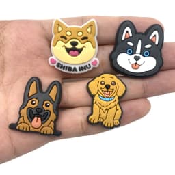 Cute Animals Dog Shoe Charms Decoration for Crocs Accessories Charms Pin Bracelet Wristband DIY Women Party Gifts