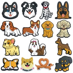 Cute Animals Dog Shoe Charms Decoration for Crocs Accessories Charms Pin Bracelet Wristband DIY Women Party Gifts