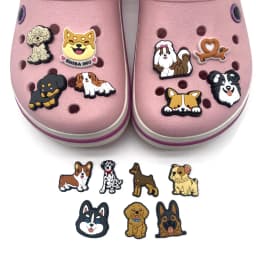 Cute Animals Dog Shoe Charms Decoration for Crocs Accessories Charms Pin Bracelet Wristband DIY Women Party Gifts