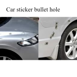 Personalized 3D Bullet Hole Car Stickers, Creative Bumper Body Side Decal, Funny Scratch, Fashion, Car Stickers attachment 1PCS