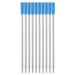 10Pieces Ballpoint Pen Refills Replaceable Smooth Writing Quick Dry Black & Blue Pen Refill for Most Metal Ballpoint Pen