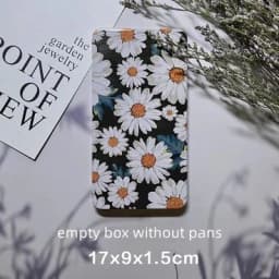Empty Watercolor Paint Tin Box Palette Portable Solid Water Color Paint Storage Box Art Supplies