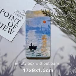 Empty Watercolor Paint Tin Box Palette Portable Solid Water Color Paint Storage Box Art Supplies
