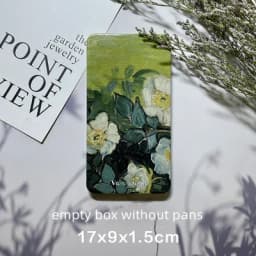 Empty Watercolor Paint Tin Box Palette Portable Solid Water Color Paint Storage Box Art Supplies