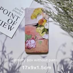 Empty Watercolor Paint Tin Box Palette Portable Solid Water Color Paint Storage Box Art Supplies
