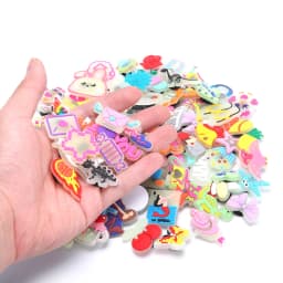 5/10/20/30/50/100 pcs Random Fluorescence Shoe Charms for Clog Sandals Bracelets Decoration,Glow in the Dark Cartoon Party Gifts