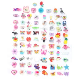 5/10/20/30/50/100 pcs Random Fluorescence Shoe Charms for Clog Sandals Bracelets Decoration,Glow in the Dark Cartoon Party Gifts