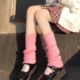 Japanese Y2K Lolita Girls Lace Bow Leg Warmers Women Calf Warmer Knitted Streamer Leg Covers JK Bow Princess Style Slouch Socks