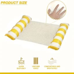 Pool Hammock Floats, 1Pack 4-in-1 Inflatable Water Hammocks Floaties (Saddle, Lounge Chair, Hammock, Drifter), , Pool Float Loun