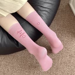 Smile Print Women Socks Summer Thin Girl Casual Cotton Socks Embroidery Letter Sok Harajuku Funny Sock Female Daily Sox New