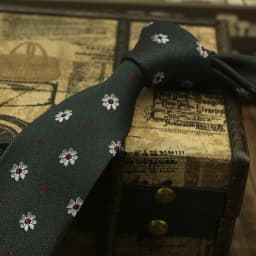 8cm Width Luxurious Floral Neckties For Men Polyester Woven Brown Green Neck Ties Elegant Suit Accessories Skinny Casual Cravat