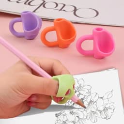 12/6/1Pcs Pencil Silicone Grips Writing Aid Trainer Posture Correction Finger Grip for Kids Children Students School Supplies