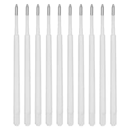 10 Pcs/lot Stationery Signature Plastic Press Pens Core Replacement Lead Writing Tool Ballpoint Pen Refill