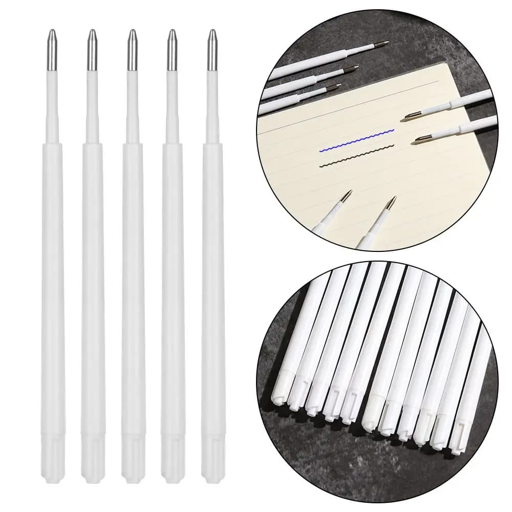 10 Pcs/lot Stationery Signature Plastic Press Pens Core Replacement Lead Writing Tool Ballpoint Pen Refill