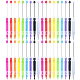 36Pcs Beaded Pencil for Students Non Sharpening Pencil 0.5 Non Refilling Beadable Automatic Cute Writing Pencil Wholesale