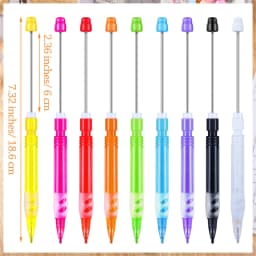 36Pcs Beaded Pencil for Students Non Sharpening Pencil 0.5 Non Refilling Beadable Automatic Cute Writing Pencil Wholesale