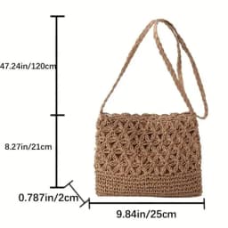 Small Fresh Crossbody Bag, Women's Bag, Straw Woven Shoulder Bag, Niche And Versatile Woven Bag, Simple And Fashionable Handbag