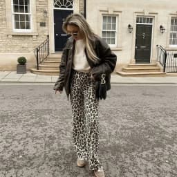 MUJER 2025 Woman Leopard Pants Y2k Animal Print High Waist Pants Women Vintage Casual Baggy Pants Woman Summer Women's Trousers