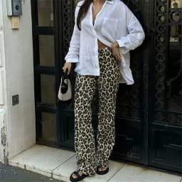 MUJER 2025 Woman Leopard Pants Y2k Animal Print High Waist Pants Women Vintage Casual Baggy Pants Woman Summer Women's Trousers