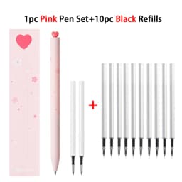 KACO Gel Pens Sets School Office Supplies for Kids 0.5mm High-capacity Heart / Star Sign Writing Gadgets Love Gift Cute Items