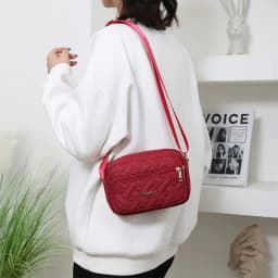New Fashion Embroidery Women Nylon Square Handbags Lady's Shoulder Cross Body Female Casual Women's Zipper Handbag