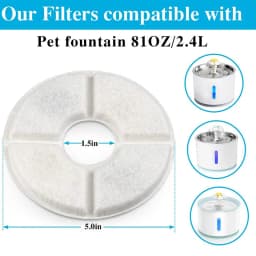 Replacement Activated Carbon Filter For Cat Water Drinking Fountain Replaced Filters Flower For Pet Dog Round Fountain Dispenser