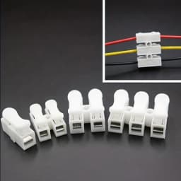 10pcs White No Solding Welding Quick 3P Cable Wire Connector No Screw Terminal Block Spring Clamp
