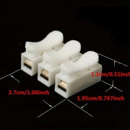 10pcs White No Solding Welding Quick 3P Cable Wire Connector No Screw Terminal Block Spring Clamp