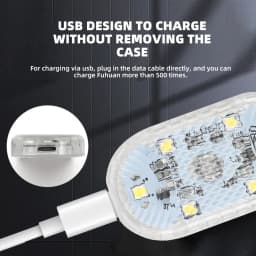 1pc Touch Sensor USB LED Interior Light LED Lamp Car Ceiling Lamp Reading Light Car Decorations Roof Interior Lighting