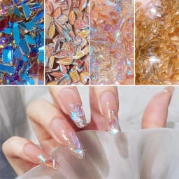 100Pcs Mix Rhinestone Crystal AB Charm Luxury Nail Art Flatback Gems for 3D Decorations Glitter Manicure Nail Gems DIY 2021
